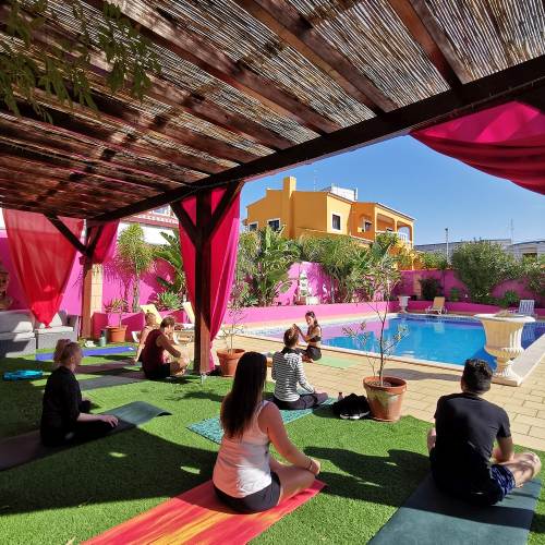 Yoga and Meditation by the Pool